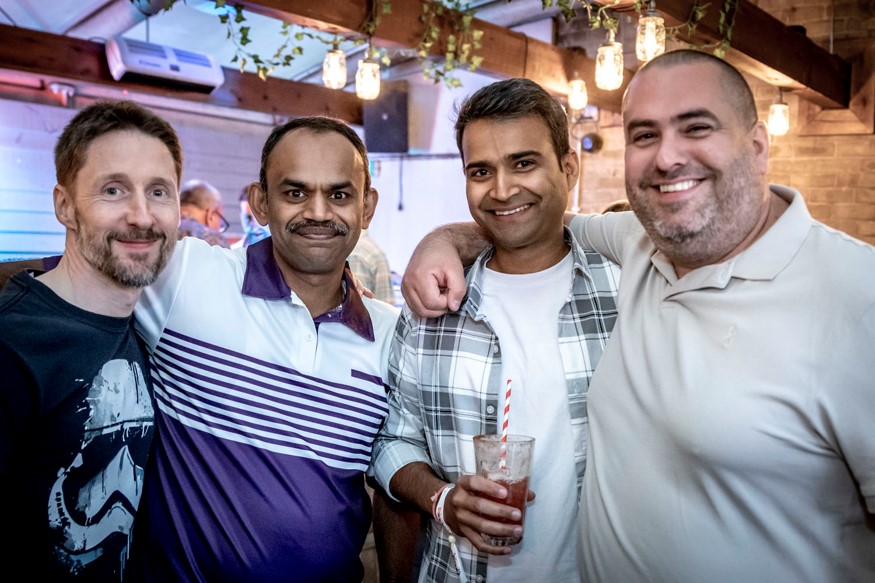 Colleagues with drinks